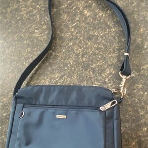 Navy Anti-Theft Classic Small E/W Crossbody